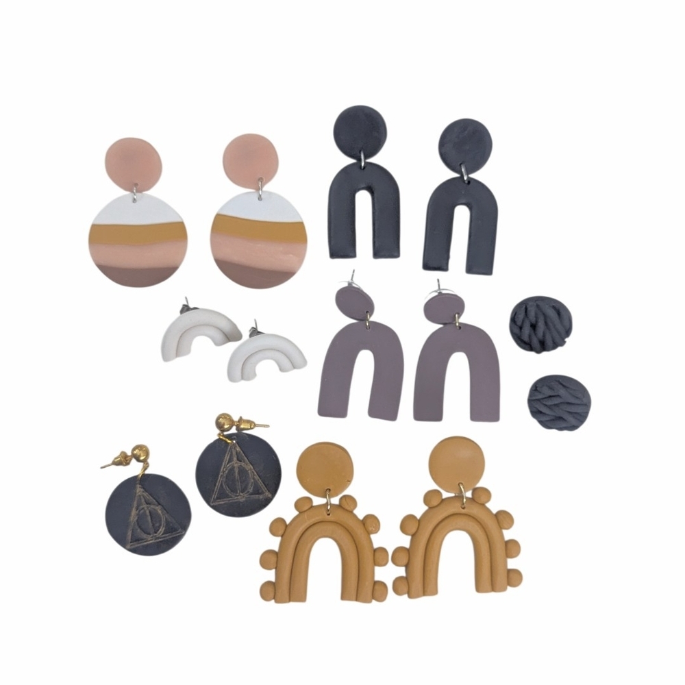 Lovely LOT Of Handmade Polymer Clay Earrings